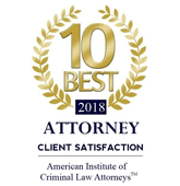 10 Best | 2018 Attorney Client Satisfaction | American Institute of Criminal Law Attorneys